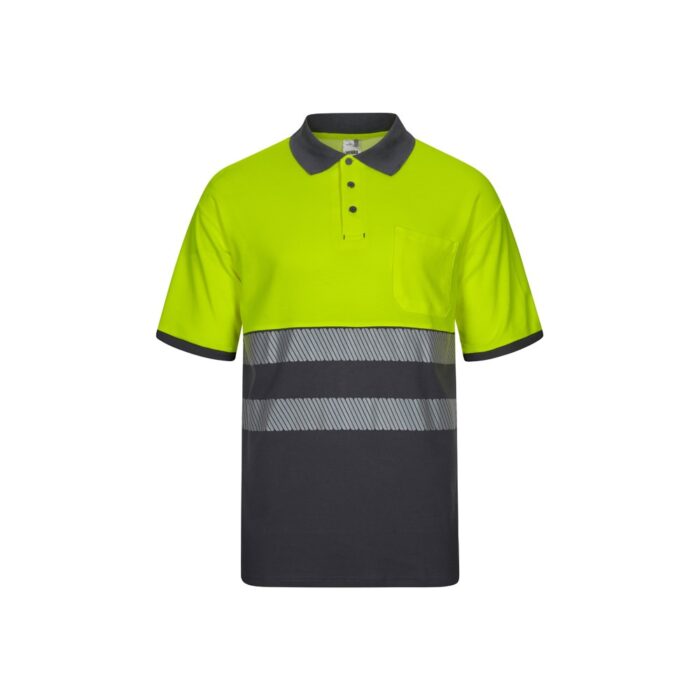 VL ACHELOUS. Zweifarbiges Piqué-Poloshirt (150g/m²) mit kurzen Ärmeln, aus Baumwolle (55%) und Polyester (45%)-36100 – Bild 8