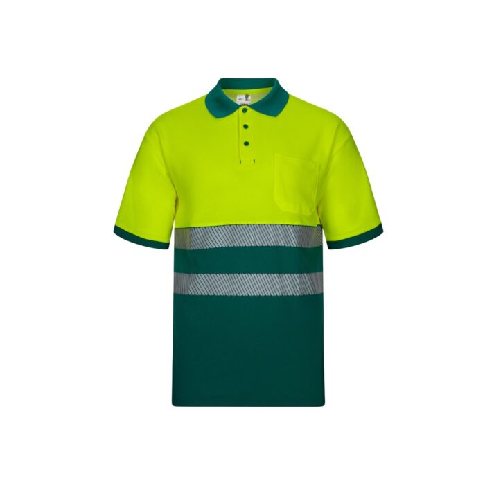 VL ACHELOUS. Zweifarbiges Piqué-Poloshirt (150g/m²) mit kurzen Ärmeln, aus Baumwolle (55%) und Polyester (45%)-36100 – Bild 14