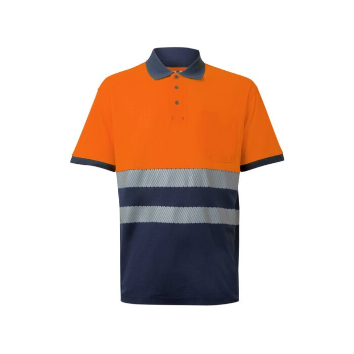 VL ACHELOUS. Zweifarbiges Piqué-Poloshirt (150g/m²) mit kurzen Ärmeln, aus Baumwolle (55%) und Polyester (45%)-36100 – Bild 20