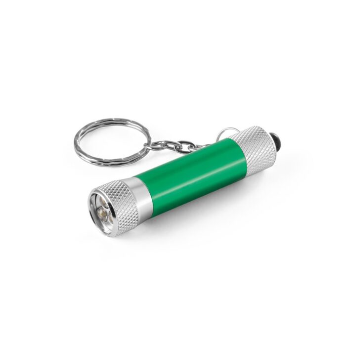 RE-LERGAN. Schlüsselanhänger aus Aluminium (92% recycelt) mit 3-Licht-LED-Taschenlampe-95092 – Bild 4