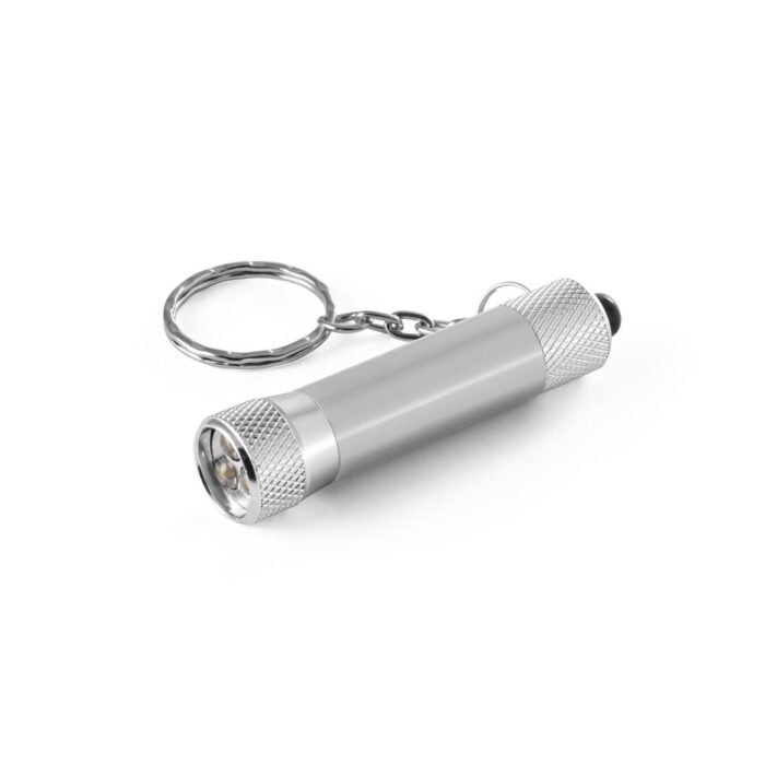 RE-LERGAN. Schlüsselanhänger aus Aluminium (92% recycelt) mit 3-Licht-LED-Taschenlampe-95092 – Bild 6